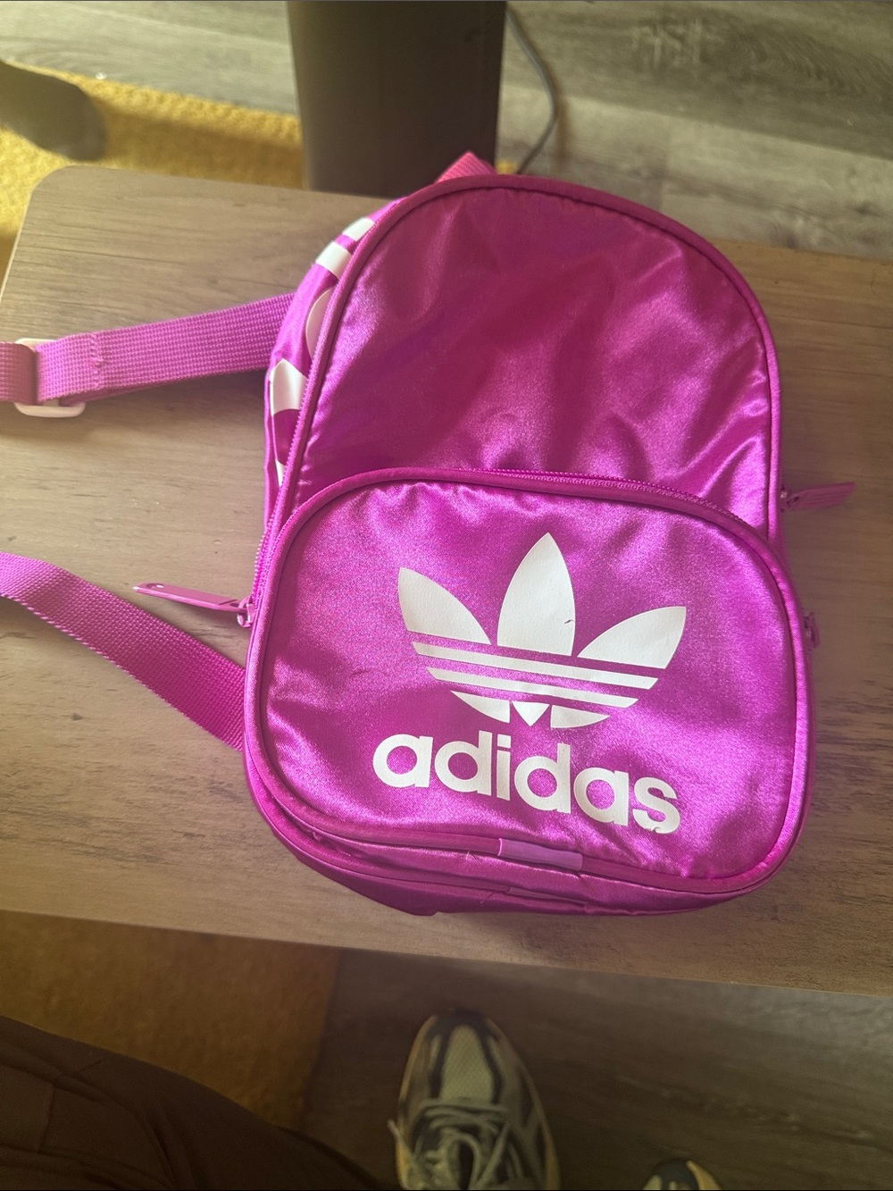 adidas Pink Kids Mini Backpack with White Trefoil Logo